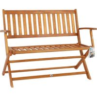 Eucalyptus wood foldable garden bench 2 seater 120cm