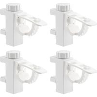 4 pièces De Pince Porte Rideaux,Barre Transversale Réglable,Tringle à Rideaux en Plastique,Tringle Rideaux Sans Percage,Attache Rideau Sans Percage,Supports Pour Tringles à Rideaux