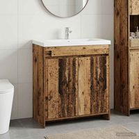 vidaXL Meuble sous lavabo de salle de bain Bois ancien
