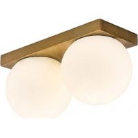 Plafoniera Moderna Dot Metallo Ottone Brunito Led 16W Ip40
