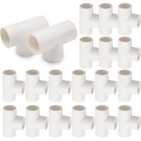 10 Pcs 20mm (1/2 ") raccord de tuyau en PVC-U à trois voies raccord de tuyau raccord de raccordement de tuyau d'eau de jardin
