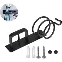 One-piece set - Hair dryer wall mount - Hair straightener storage rack - Curling iron storage rack - Bathroom styling tools - Spiral storage rack - Aluminum alloy storage rack - Suitable for bathroom