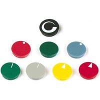 Lid for 15mm button (black - white line)