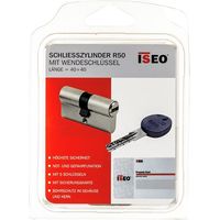 ISEO Schließzylinder R50 mit Wendeschlüssel, Länge = 40+40, mit 5 Schlüsseln