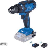 Trapano avvitatore 20v 2 batterie 2.0Ah e caricabatteria ixes Scheppach c-dd45-x