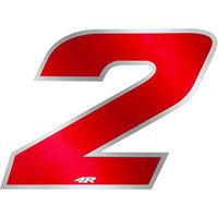 Numeri Gara Anodizzati 27 x 37 mm - Colore: ROSSO - Numeri: 2