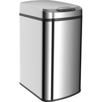 Poubelle Infrarouge 12L Secchio Rimovibile Acciaio Inox ABS PP 28x22x41 cm Argent