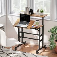 Bureau assis-debout 70x60cm marron