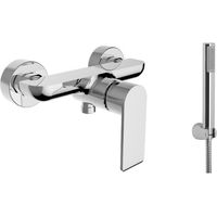 Duschmischer mit Handbrause aus verchromtem Messing - Teorema XS