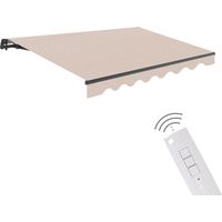 Store banne rétractable motorisé 4x2,5 Sable Télécommande