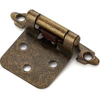 Satz von 4 antiken Kupferscharnieren für Küchentüren, selbstschließend, 1,27 cm Überstand (variabel), halbverdeckter Rahmen (B)