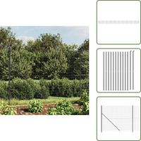 Clôture en treillis métallique avec bride anthracite 1,4x25 m - Clôture En Treillis Métalliques - Clôture De Jardin - Clôture Rigide - Clôture Pour Animal - Clôture Anthracite