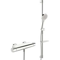 Hansa Optima - Duschset mit Thermostat, 3 Strahlarten, Chrom 48130331