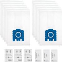 Compatible with Miele GN/C1/FJ/3D vacuum cleaner dust bag accessory filter kit, 10 dust bags per pack