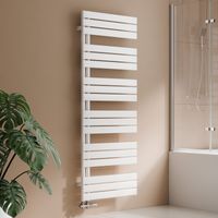 Handtuchheizkörper Badheizkörper 958 Watt 1600 x 600 mm Seitenanschluss Weiß Flachpaneel - S'AFIELINA