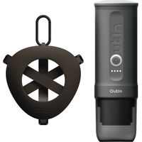 Kit OutIn Nano Cafetera Espresso Eléctrica Portátil + Soporte Portátil - Gris Sideral - Camping, Viaje