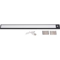 Zoternen Barra luminosa con sensore di movimento, 3 W, 200 lm, illuminazione bianca, 120 gradi, induzione a 3 metri, lampada con sensore di movimento USB ultrasottile