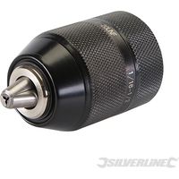 Silverline – Mandrin de perceuse autoserrant 13 mm – Acier manganèse – Filetage UNF 1/2'-20 – Pour matériaux durs