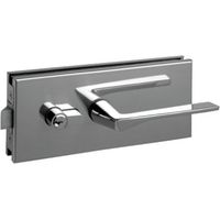 METALUX Glastürschloss mit quadratischem Griff und rechteckiger Platte 77x185 mm - NM90451000