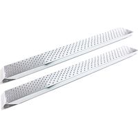 Wiltec Lot de 2x Rampe de chargement 1600 x 225 x 45 mm – capacité de charge max. 400 kg – en Acier galvanisé – Surface antidérapante profil troué – Rampe d'accès utilitaire moto ATV quad remorque