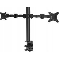 Soporte doble para monitor Ergosolid NF12 negro para escritorio