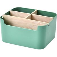 Fernbedienungshalter, Make-up-Organizer, Schreibtisch-Organizer für Fernbedienungen, Nachttisch-Utensilien-Square Green
