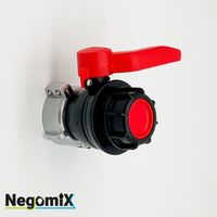 Negomix – Vanne papillon de rechange 75 mm – Compatible cuve Schutz – Installation simple avec joint et bouchon – Pas de vis s60x6