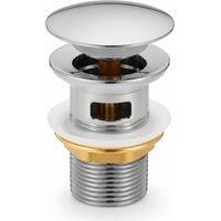 Piletta Click Clack lavabo con troppo pieno acciaio inossidabile Cromo