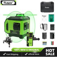 Huepar Electronic Self-Leveling 3D Green Beam Laser Level -3x360 Cross Line 130FT Professional level DT03G