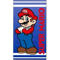 Telo mare in cotone di Super Mario, 140 x 70 cm, per bambini.