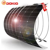 5x 100W Solarpanel 12v Flexibles Monokristallines Solarmodul für Haus/Wohnwagen/Van/Boot/Batterie/Garten
