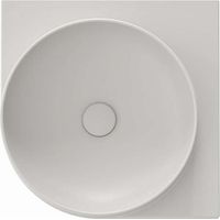 Ravak Yard - Eck-Handwaschbecken, 45x45 cm, ohne Überlauf, ohne Hahnloch, Smoke Grey XJX0O045000