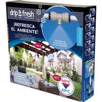 Drip&Fresh C5115N - Kit de Nebulización para Climatizar tu Patio o Terraza - 8 Puntos de Frescor, 10 m de Largo, Multicolor