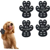 Lot de 6 ensembles de protège-pattes antidérapants pour chiens, autocollants pour pattes de chien, couleur noire, taille XL