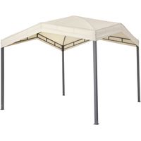 Tepro Pavillon Festzelt 3x3m Gartenpavillon Gartenzelt Sonnenschutz Marabo beige