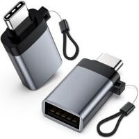 Adaptateur USB C vers USB 3.2, Adaptateur Type C Mâle USB A Femelle, 10Gbps OTG Lot de 2, Compatible avec iPhone 15 Pro/Max, iPad Pro, MacBook Pro Air, Google Pixel, Samsung Galaxy, iMac-Crezuo