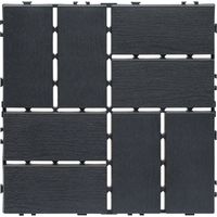 Jiubiaz 55 Stück Moderne Terrassenfliesen 30x30 cm – Kunststoff Klickfliesen für Balkon, Garten & Poolbereich anthrazit 5 m²