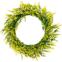 Couronne de feuilles de charme facile à nettoyer et à-jaune vert