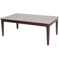 Tavolino salotto divano soggiorno HHG-988 46x120x70cm laminato HPL legno scuro effetto pietra