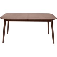 Tavolo allungabile allunghe integrate rettangolare in legno scuro noce L160-210 cm ANK