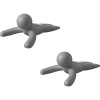2 starke und flexible Soft-Touch-Türstopper zum Schutz Ihres anthrazitfarbenen Bodens