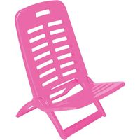 Sedia Pieghevole Sdraio Da Spiaggia Mare Spiaggina Leggera Portatile Colorata Relax Fuchsia