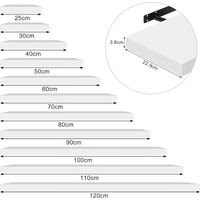 WOLTU High Gloss Floating Shelf Shelves Display Unit Wall Mounted bookcases 1 x White 40 cm