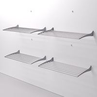 Étendoir à linge mural pliable en aluminium et acier – Longueur 120 cm – Supporte jusqu'à 10 kg – Installation intérieure/extérieure – Foxydry