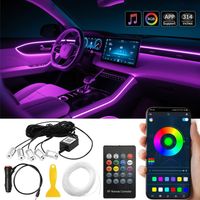 Accessoire Voiture Interieur Femme Homme, BRILLSTEN, 8m, RGB LED Voiture Interieur, Accessoire Voiture Lampe, El Wire Bande Lumineuse Couleurs Car Accessories Contrôle APP