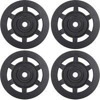 Pulley for Cable Pulley Bearing Pulley Bearing Weight Lifting Pulley Ball Bearing Sport Machine for Gym Fitness Equipment Garage Door Replacement Part 97 97mm Black 4 Pieces