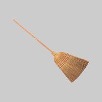 Scopa Saggina Standard Con 4 Cuciture Manico Grezzo Misura Totale Cm 135