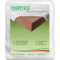 MOLLETONE Protège-table OXFORD sous nappe PROTECTEUR DE TABLE Blanc Cm. 140x140