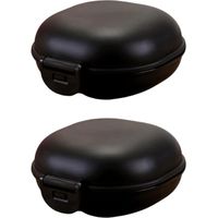 CCYKXA Lot de 2 porte-savon portables avec couvercle, porte-savon de voyage, étui à savon pour camping, gym, voyage