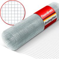 Floordirekt – Grillage rigide galvanisé 100 cm x 10 m – Maille fine 6,3 x 6,3 mm – Épaisseur de fil 0,55 mm – Pour volières et enclos